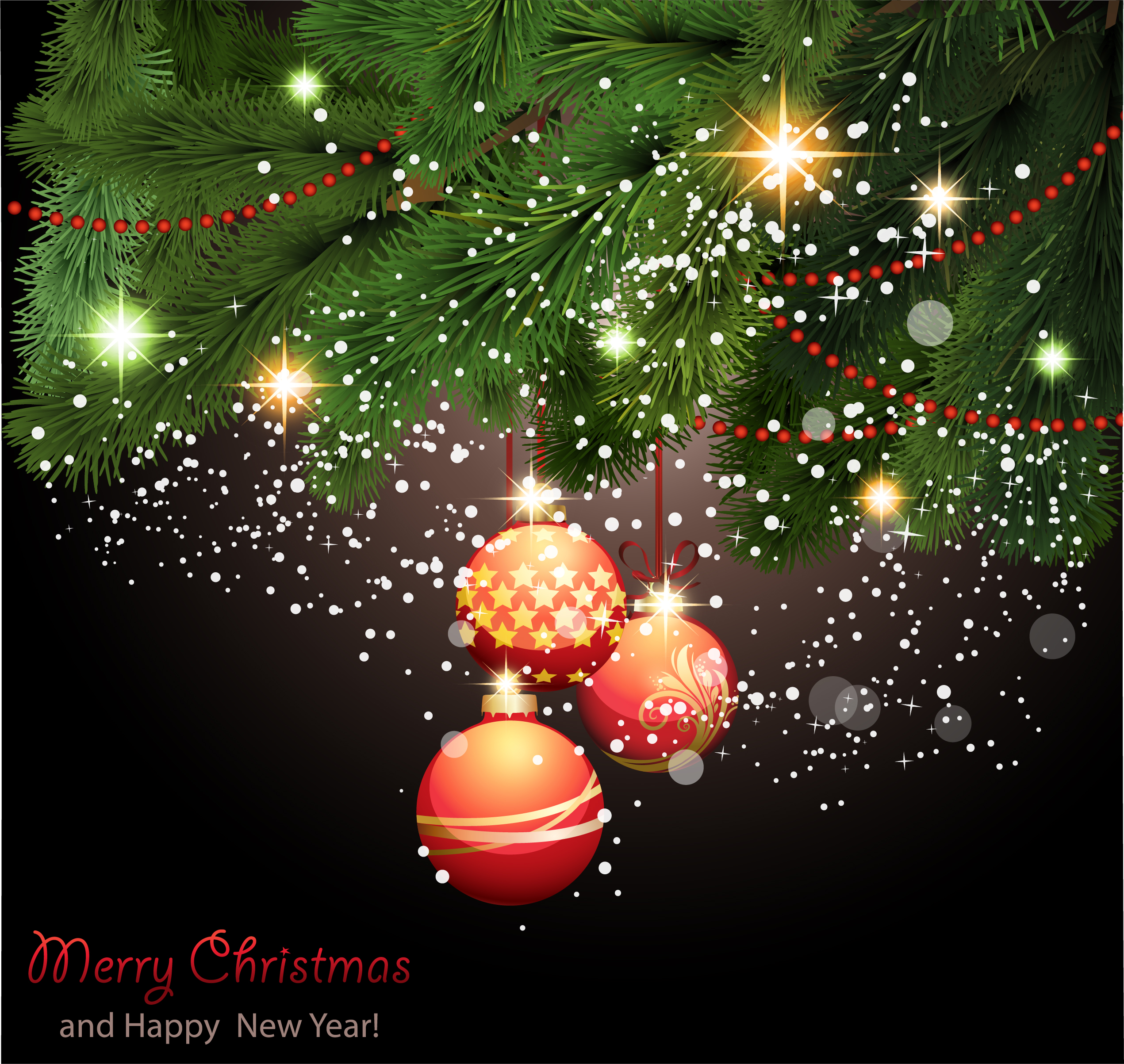 vector set of xmas greeting cards design