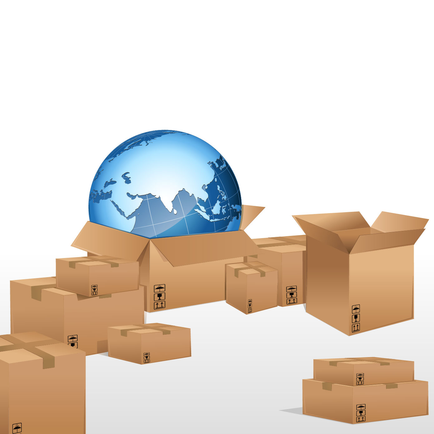 set of world logistic design vector