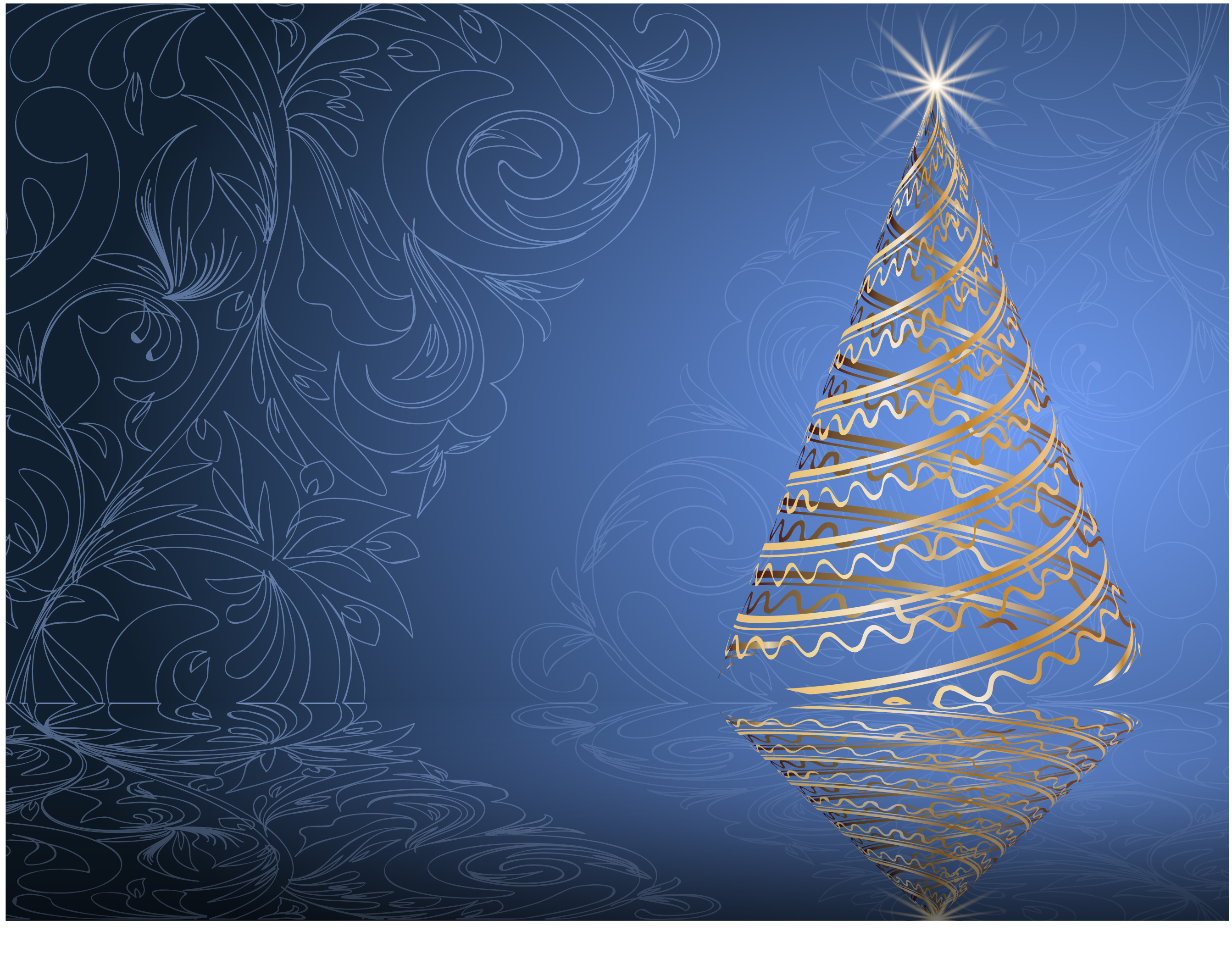 set of blue charm christmas cards vector