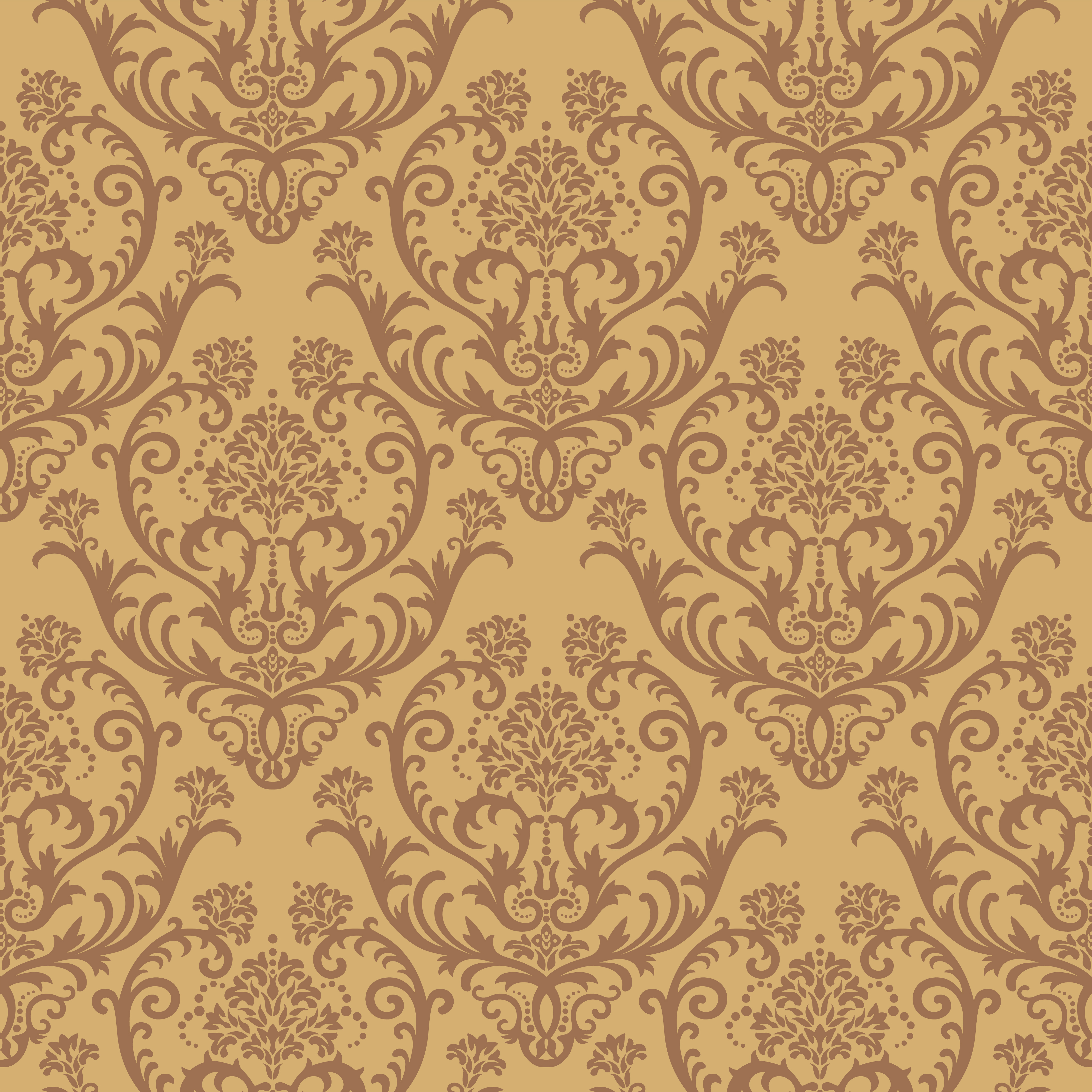 set of modern brown floral pattern vector