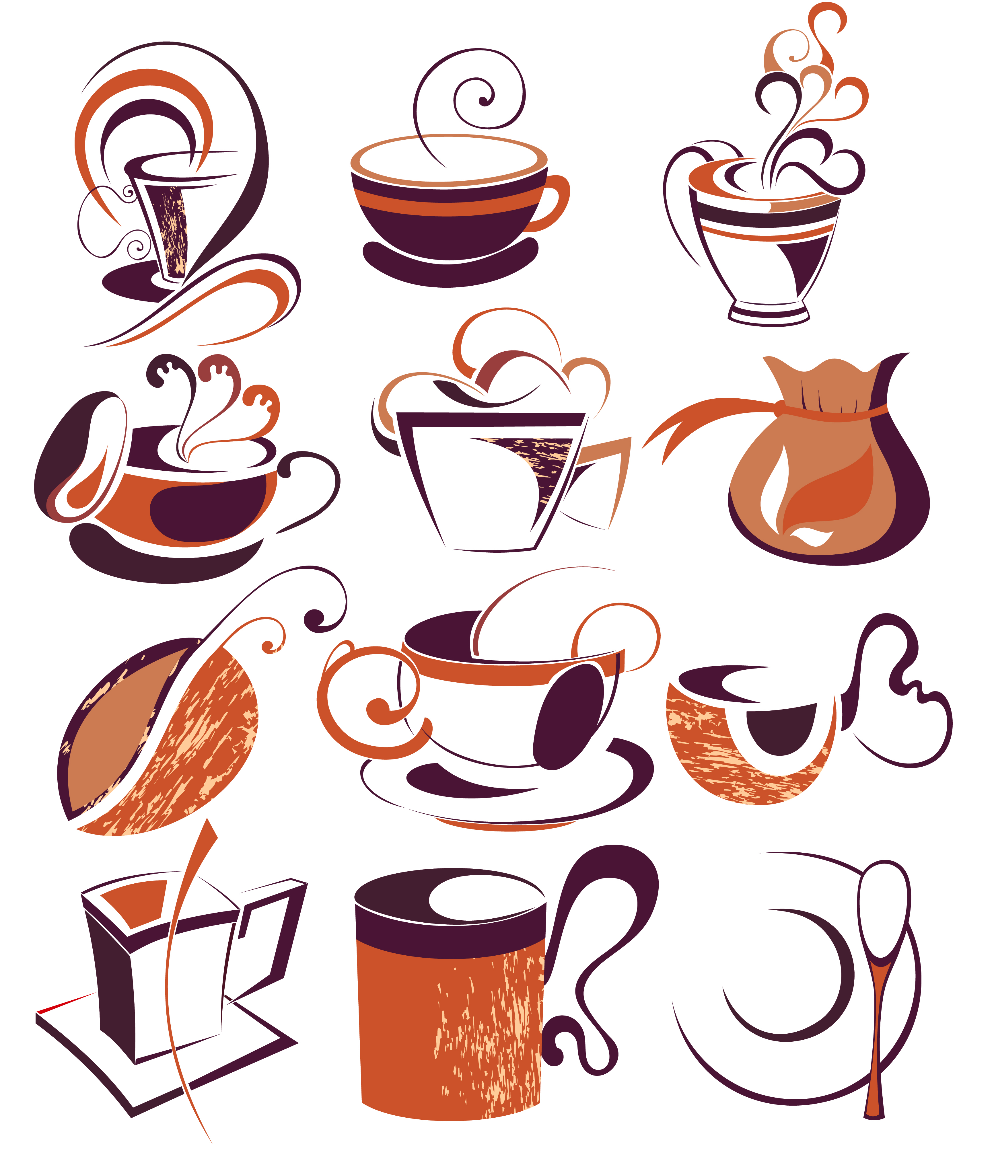 vintage coffee logo design vector