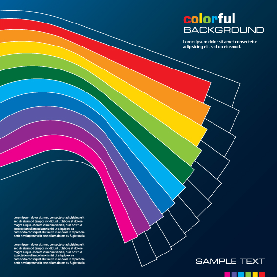 rainbow of business backgrounds vector