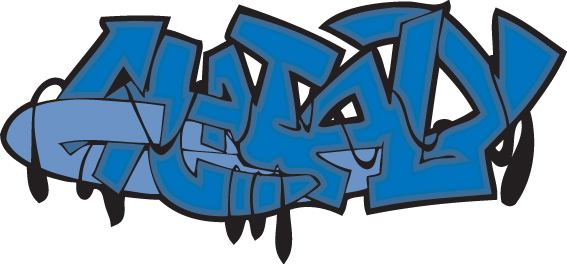 funny graffiti alphabet design vector