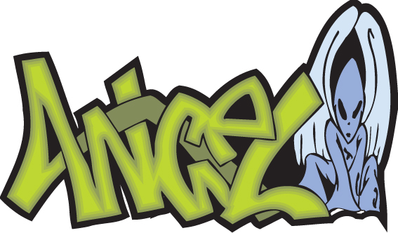 funny graffiti alphabet design vector