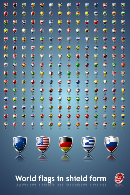 world flags icons vector set