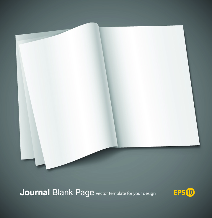 set of journal blank page design vector