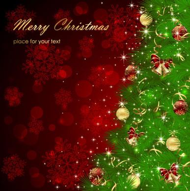 sparkling christmas elements vector backgrounds