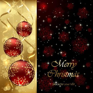 sparkling christmas elements vector backgrounds