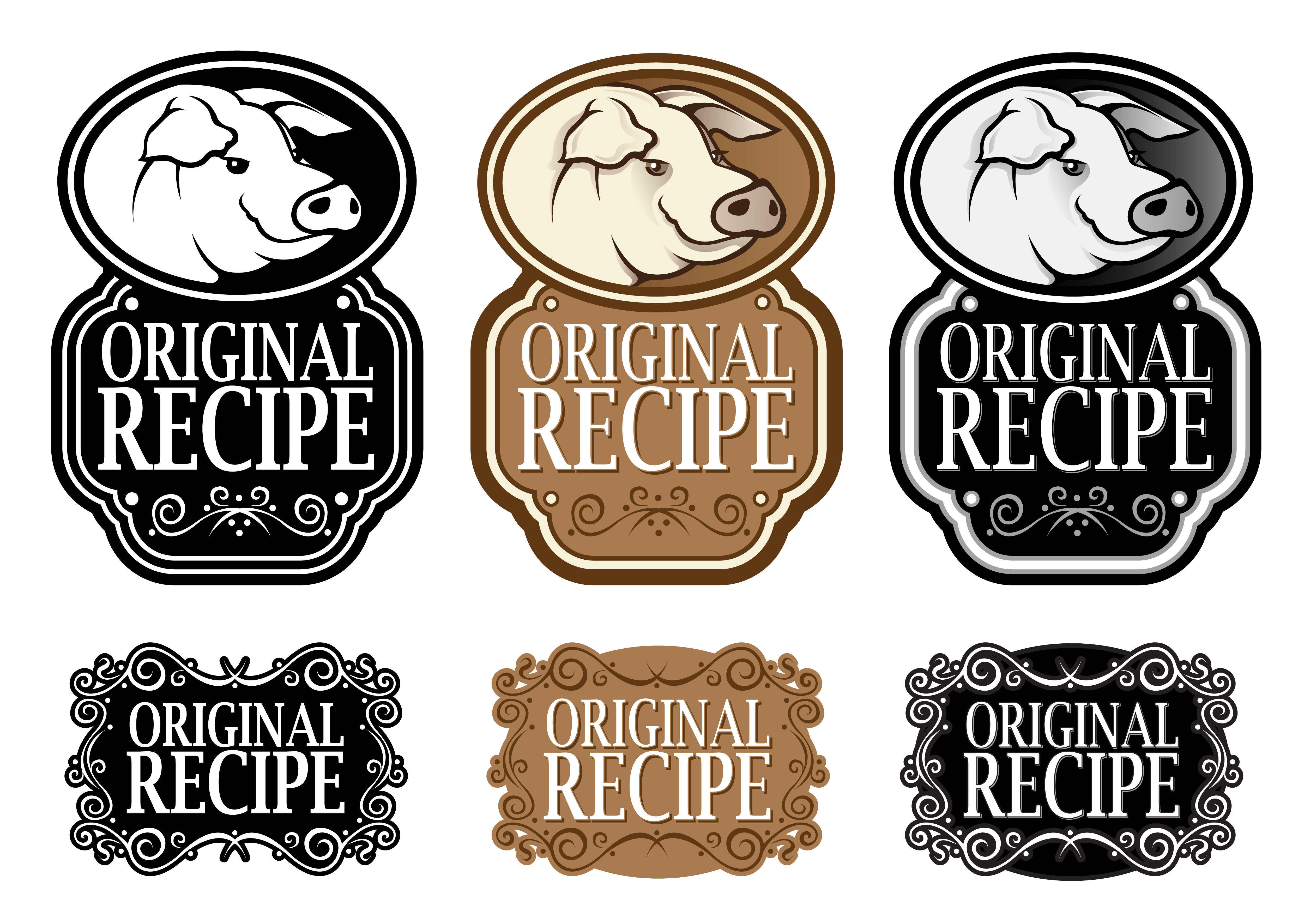 set of recipe labels vector