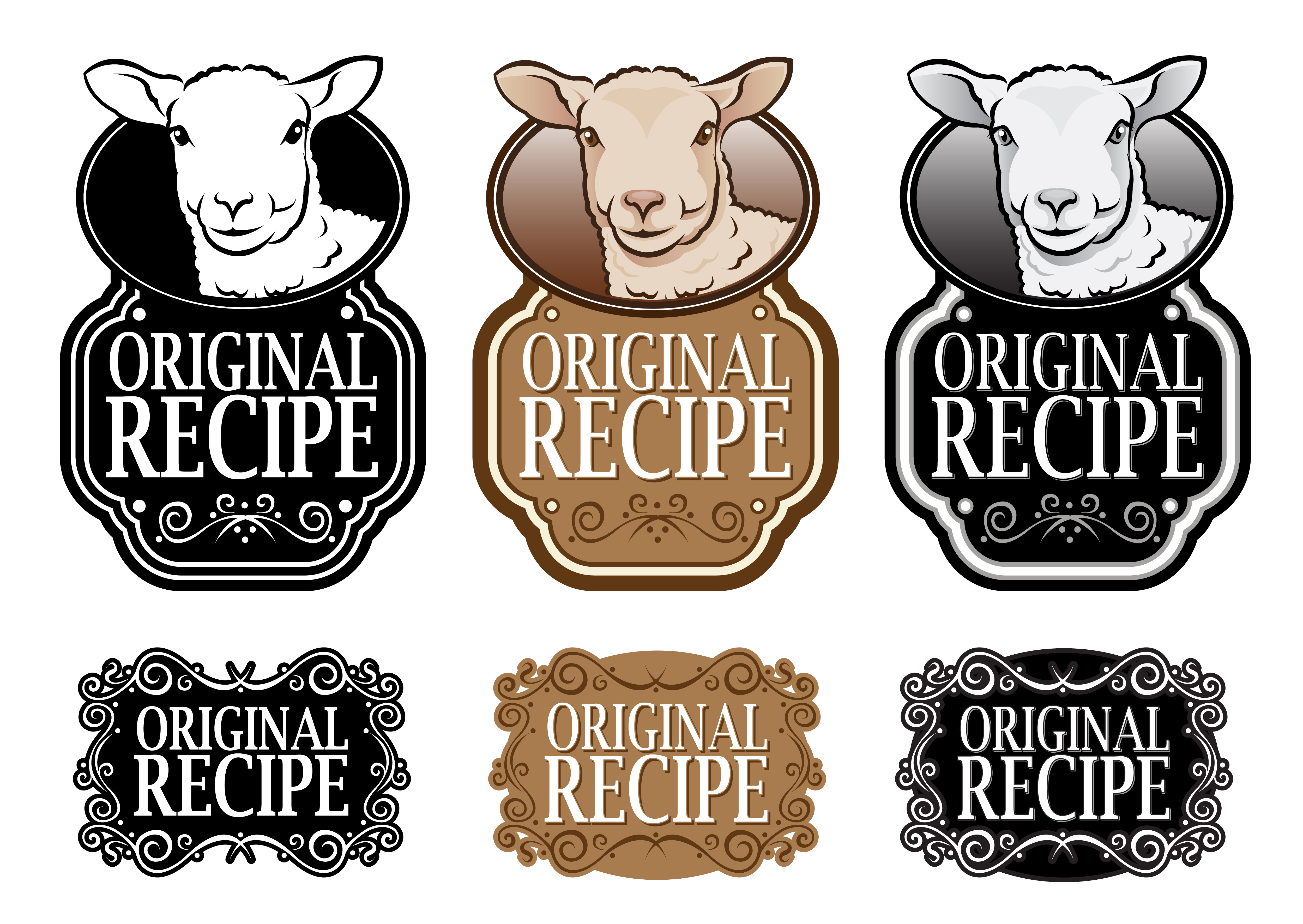 set of recipe labels vector