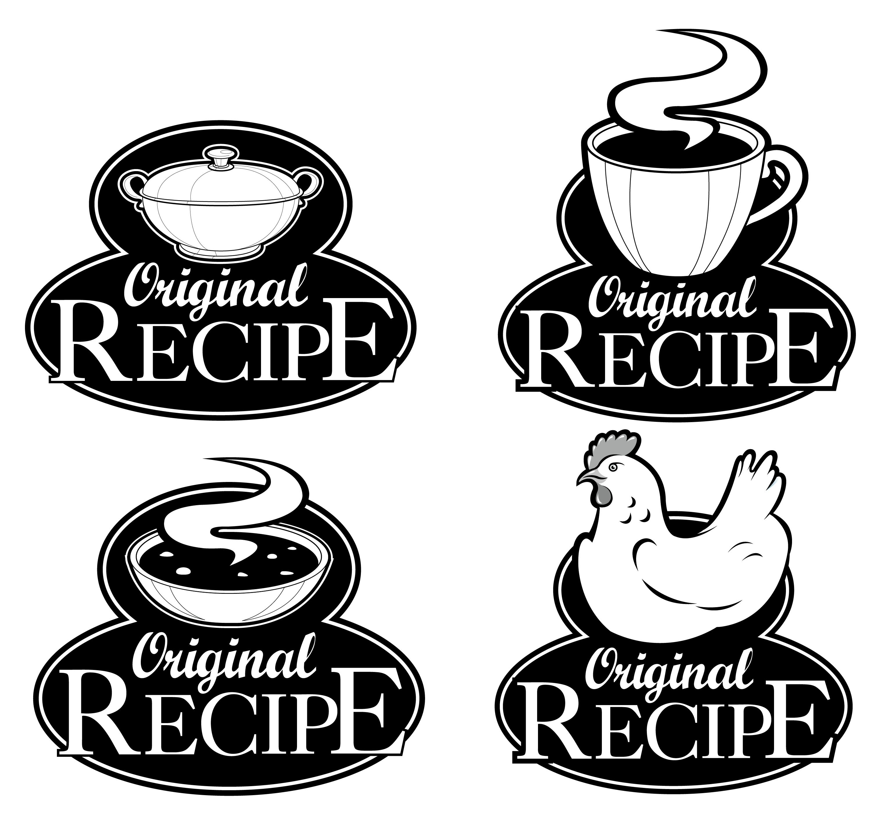 set of recipe labels vector