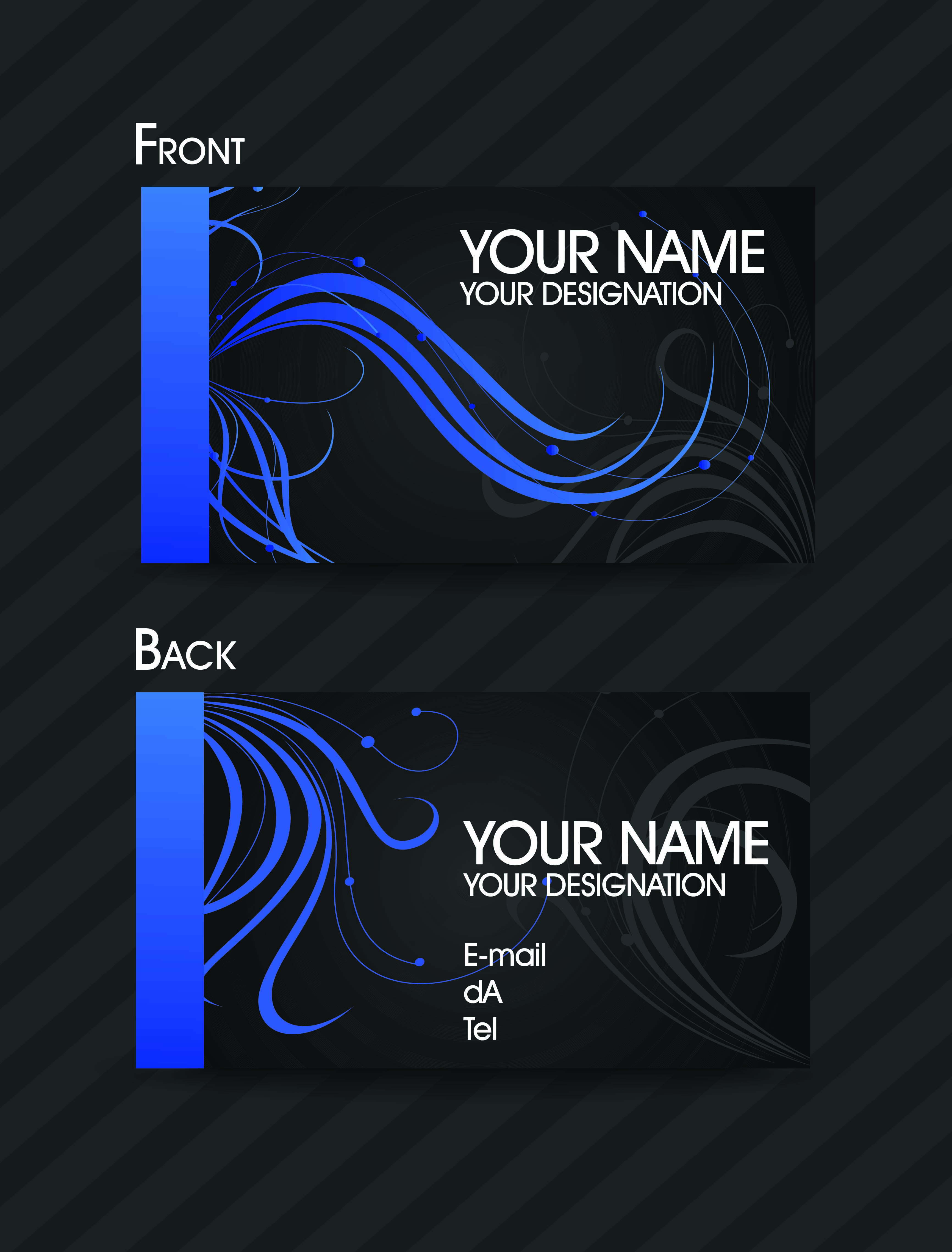 set of exquisite business card vector