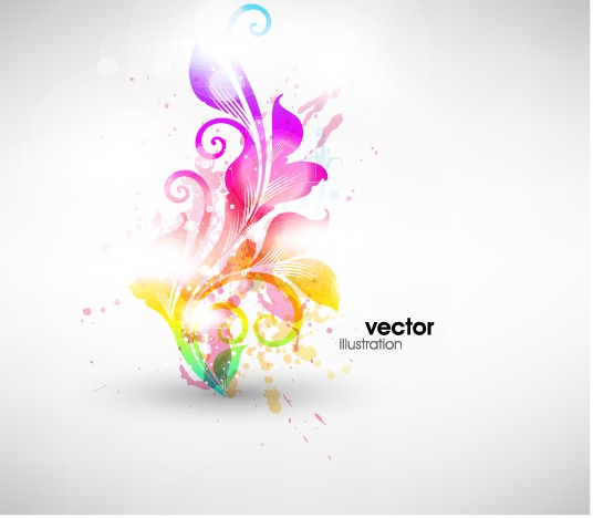 set of floral ornament vector illustration