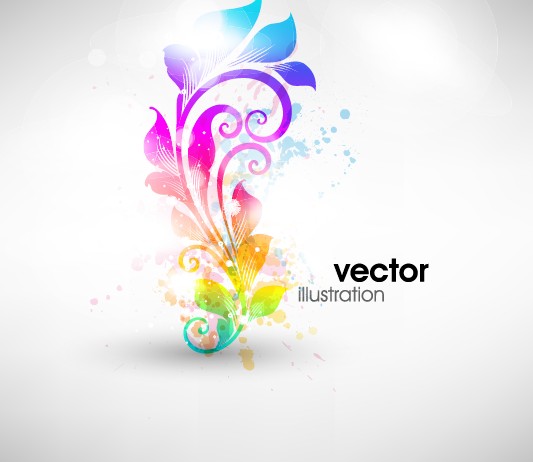 set of floral ornament vector illustration