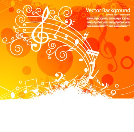 set of musical backgrounds vector graphic