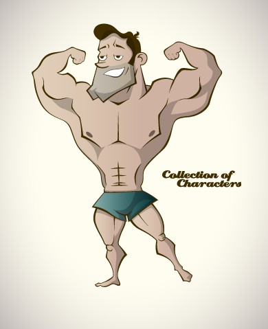 funny cartoon people elements vector graphics