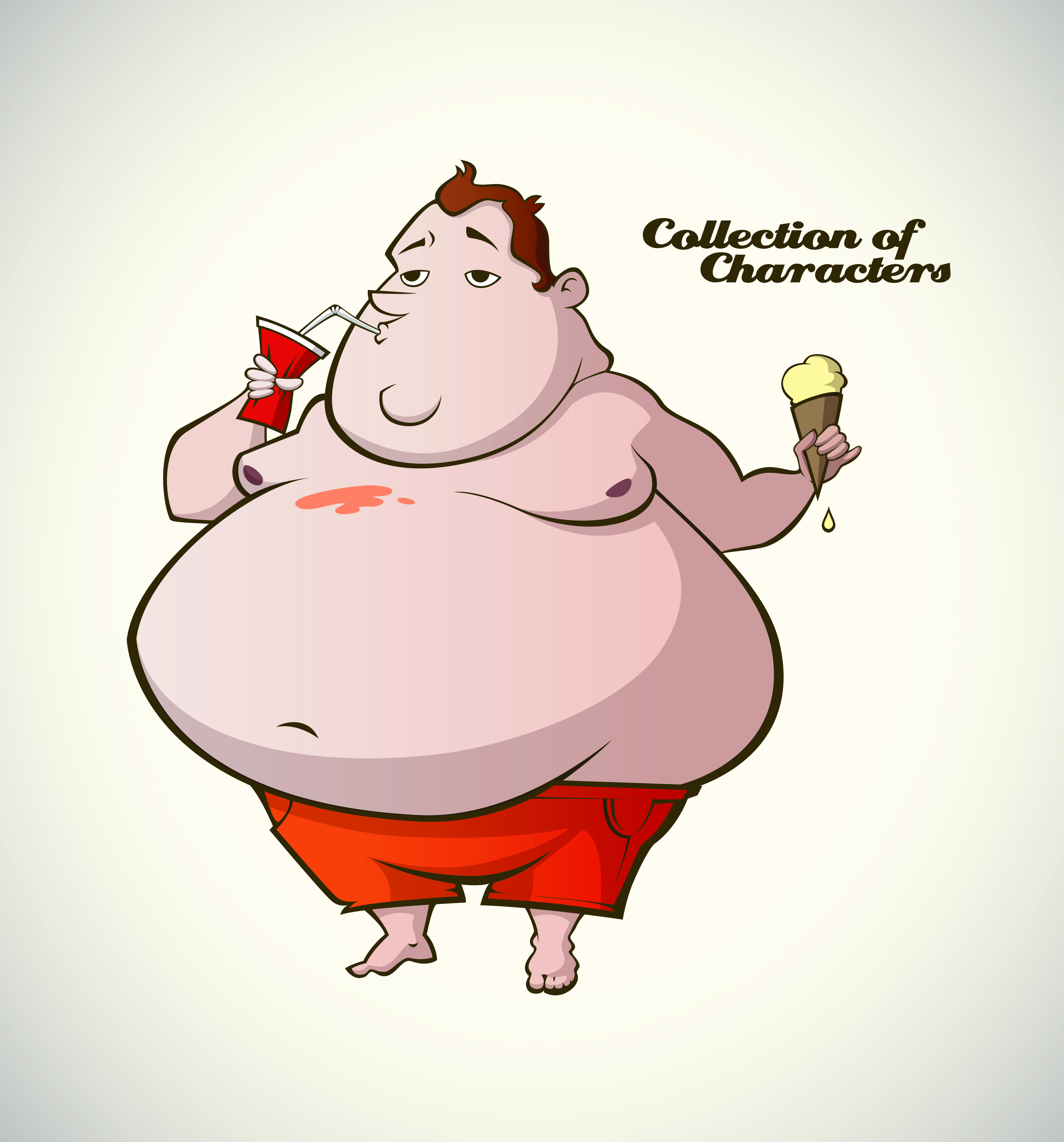 funny cartoon people elements vector graphics