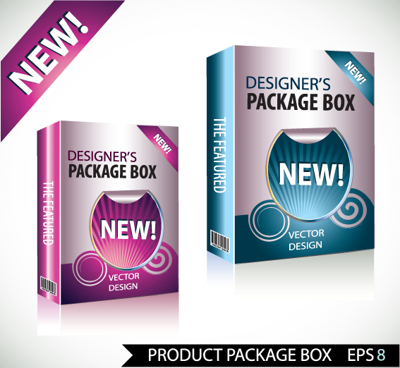 new product packaging boxes design vector