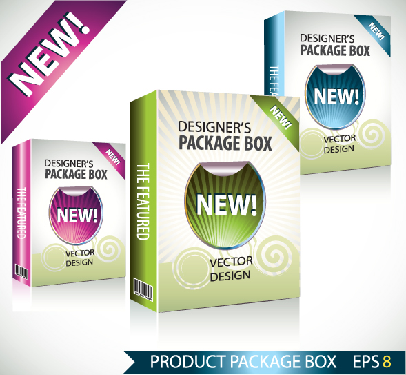 new product packaging boxes design vector