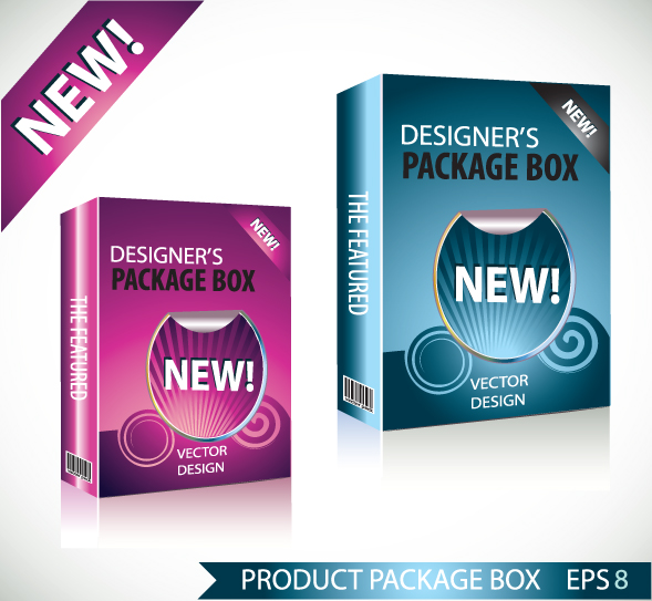 new product packaging boxes design vector