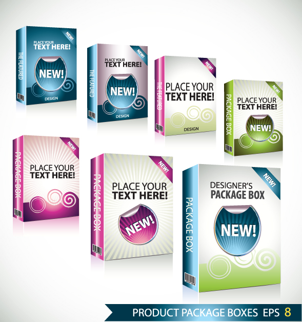 new product packaging boxes design vector