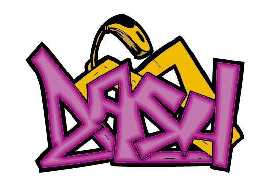 funny graffiti alphabet design vector