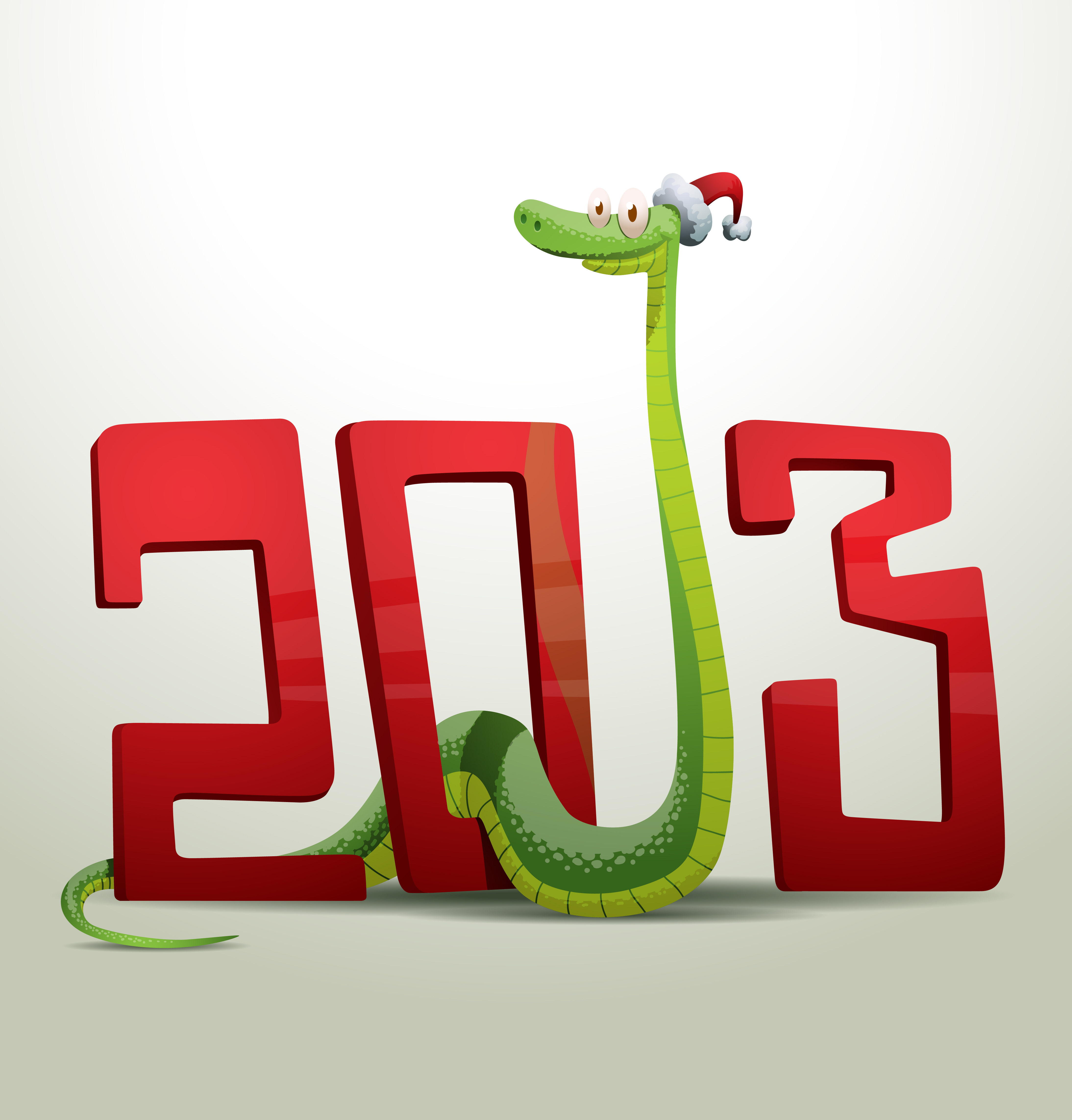 new year snake13 design vector set