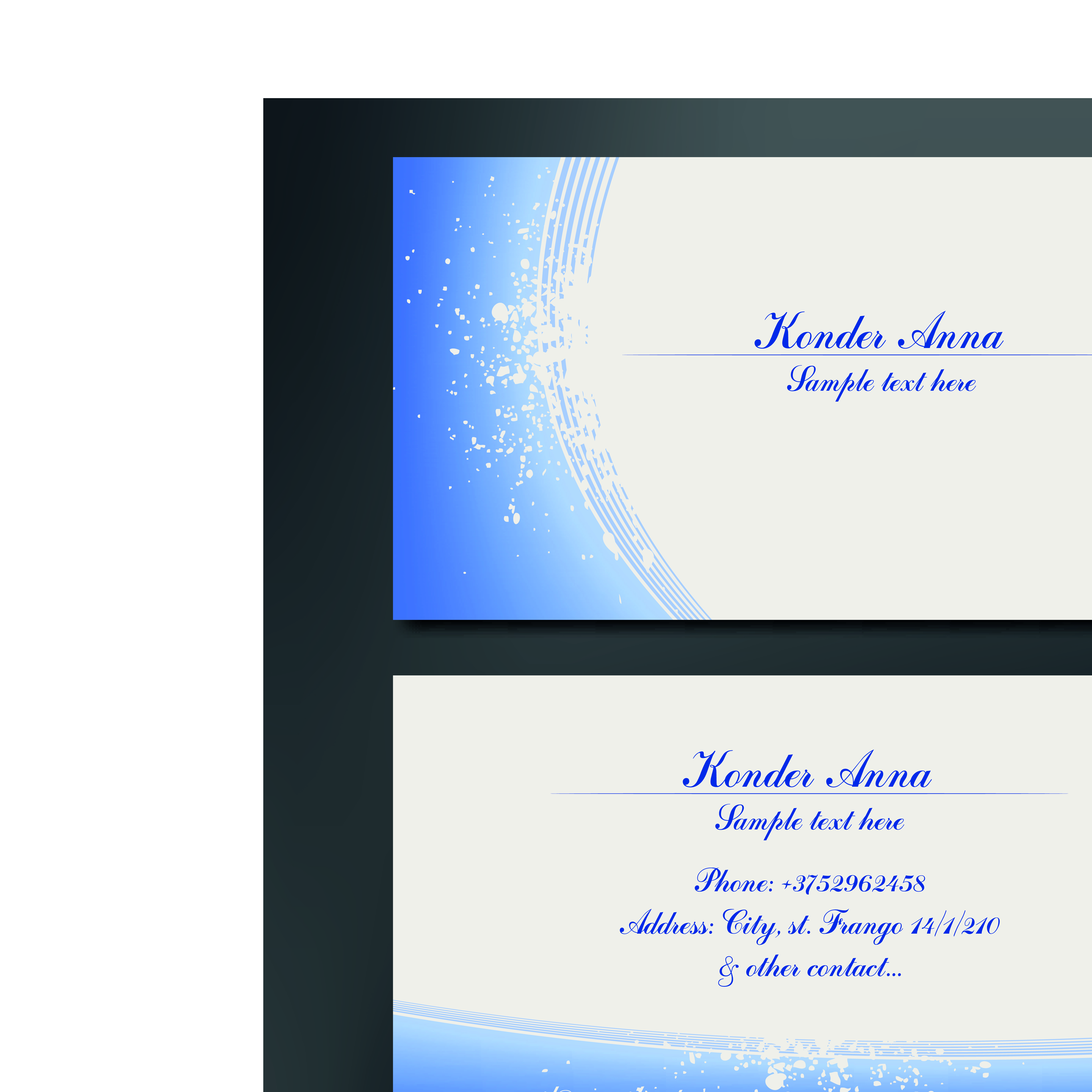 modern design business cards vector set