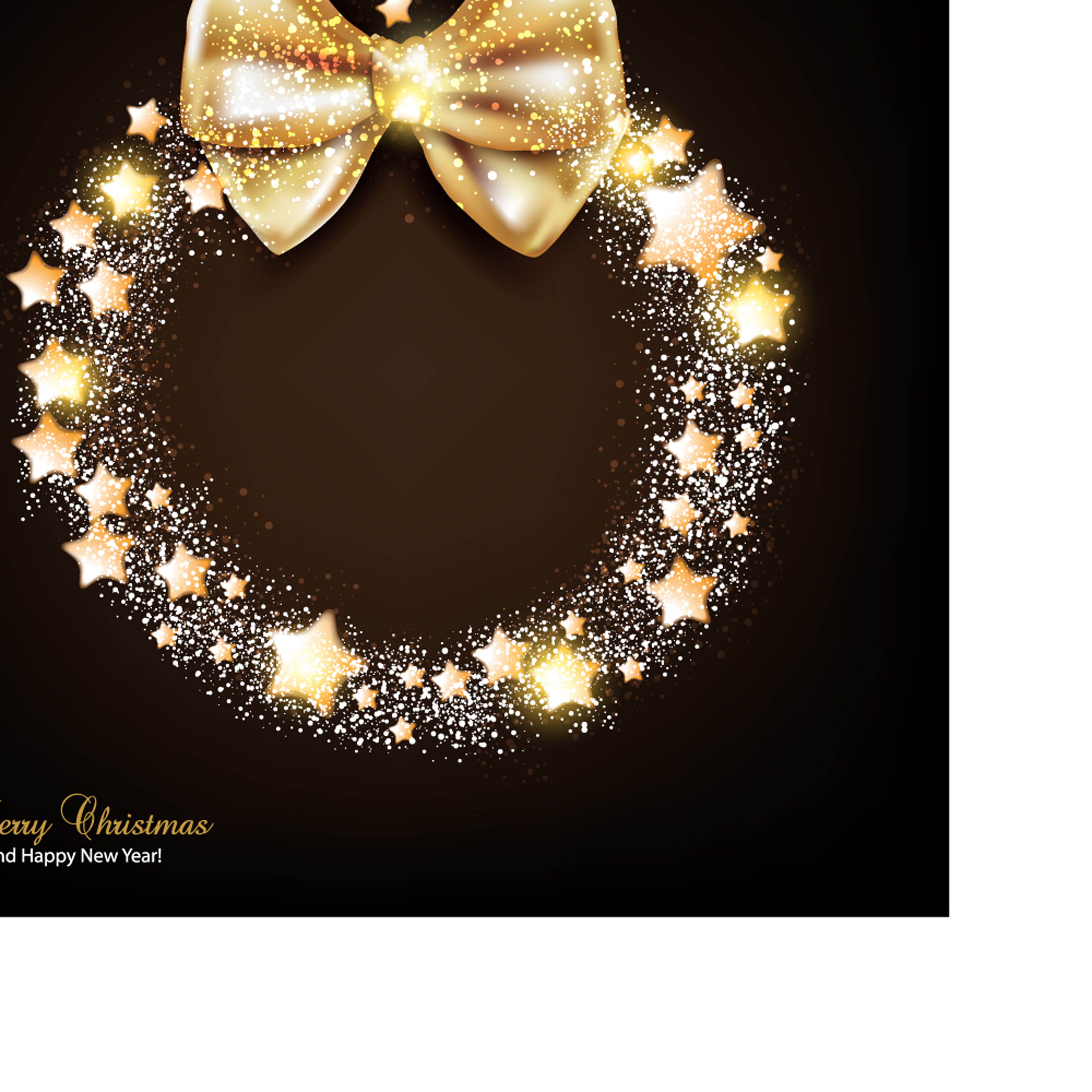 ornate christmas cards with bow vector