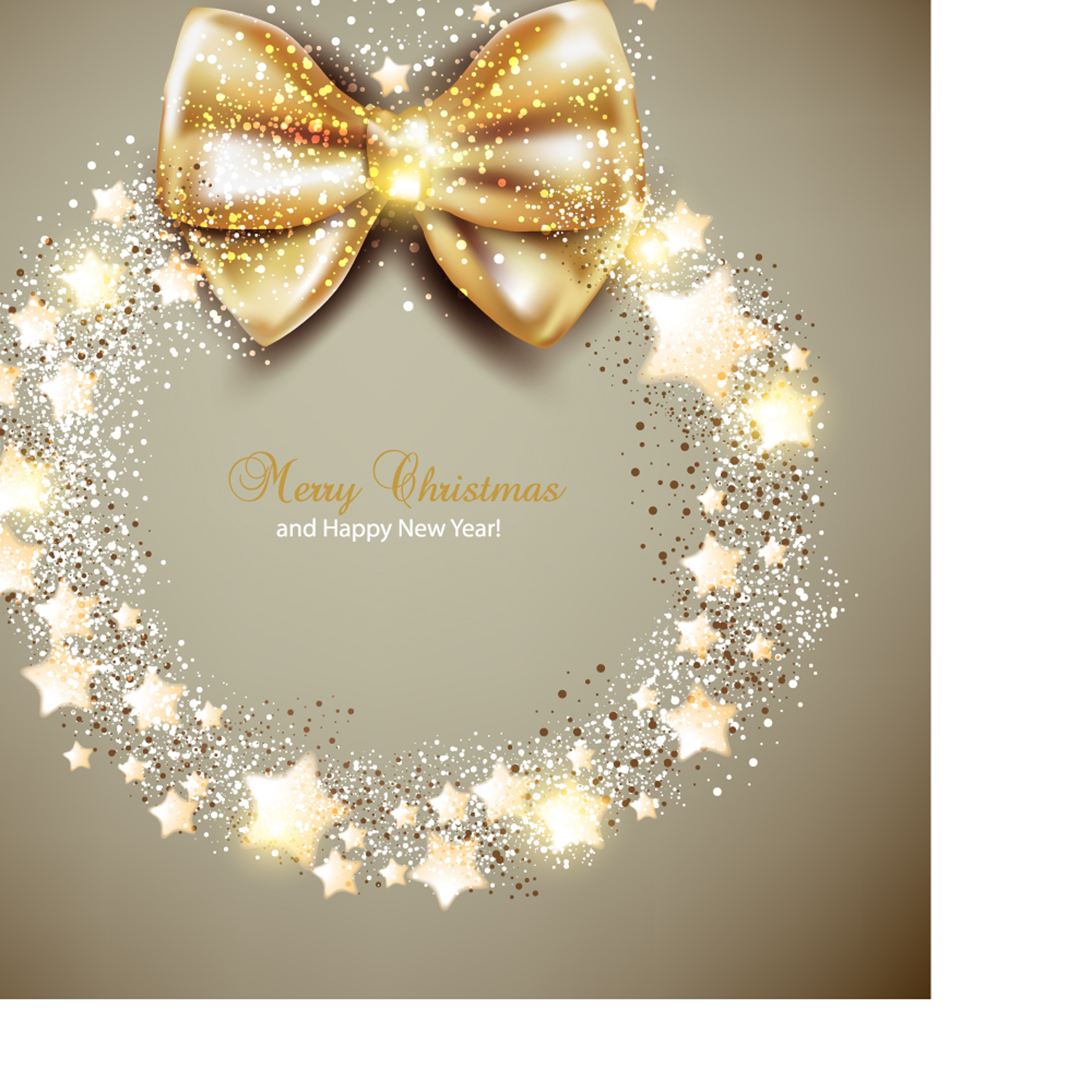 ornate christmas cards with bow vector