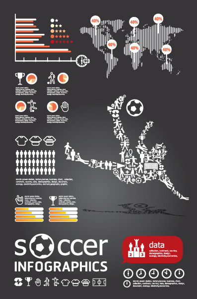 set of year infographic and diagram vector