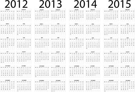 set of1318 calendars template vector graphic