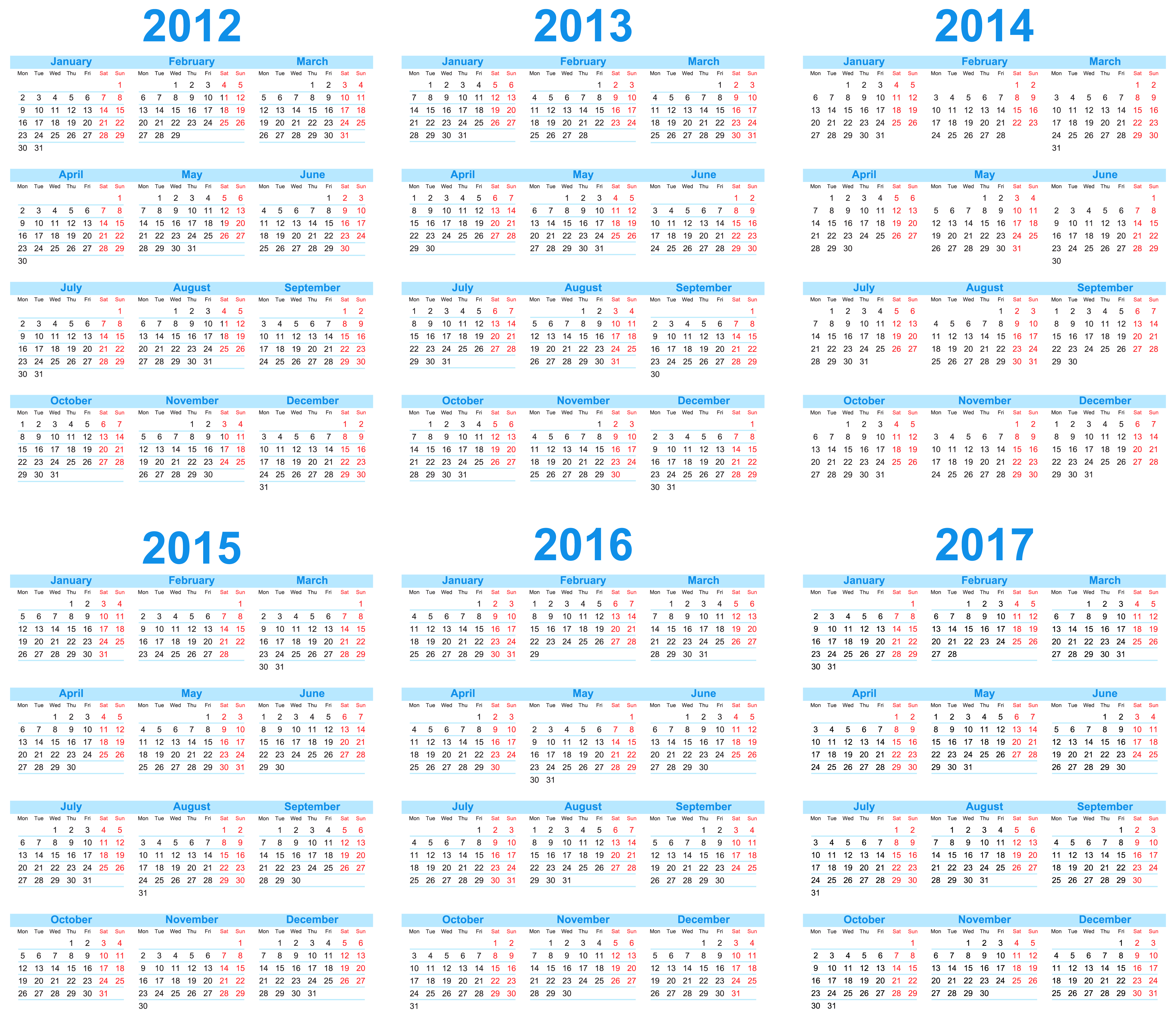 set of1318 calendars template vector graphic