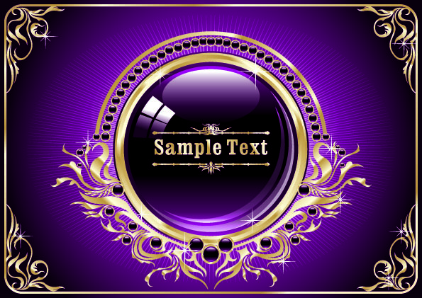 luxurious glass frame design vector