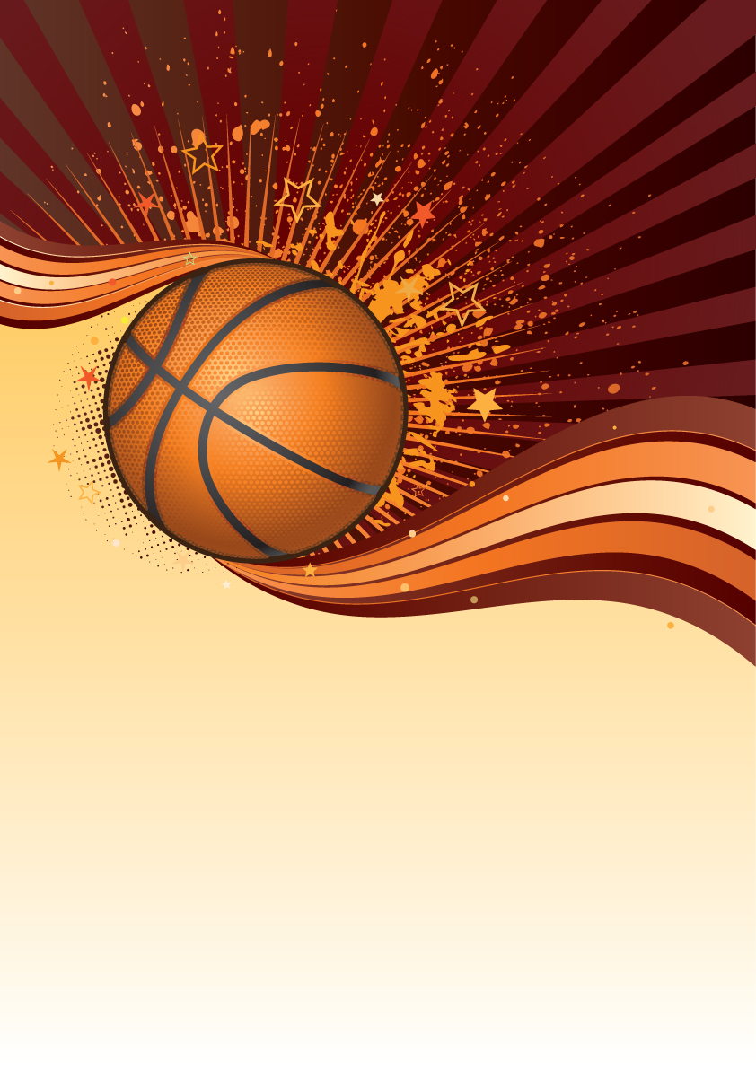 set of basketball design elements vector