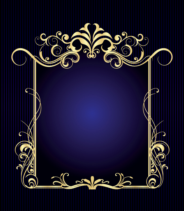 vintage style luxury frame vector set