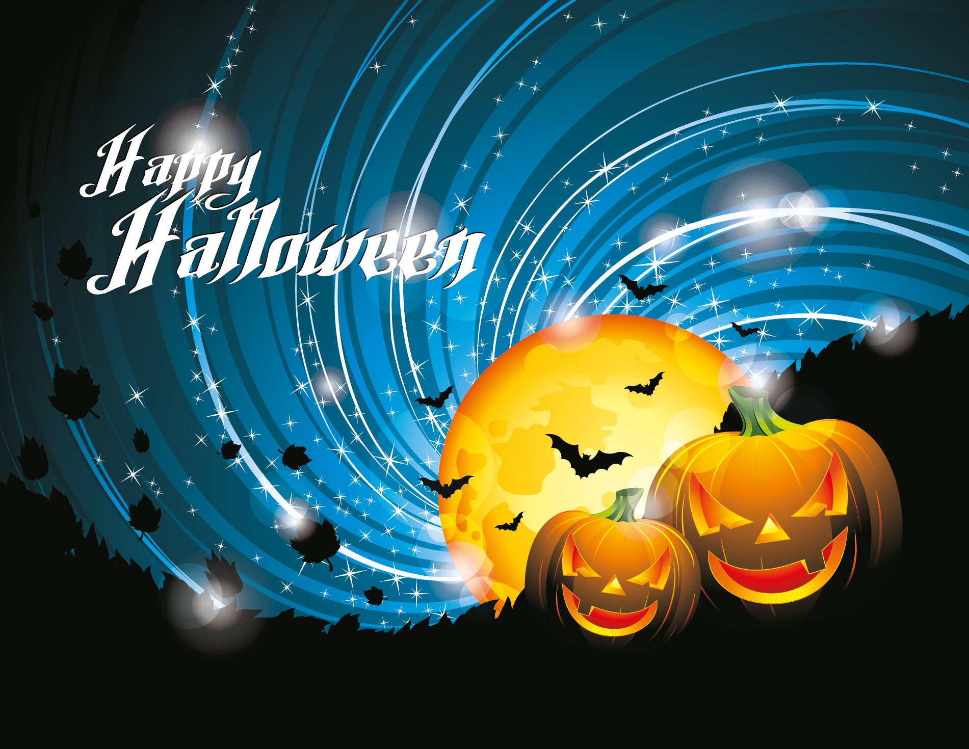 halloween party background with pumpkin vector