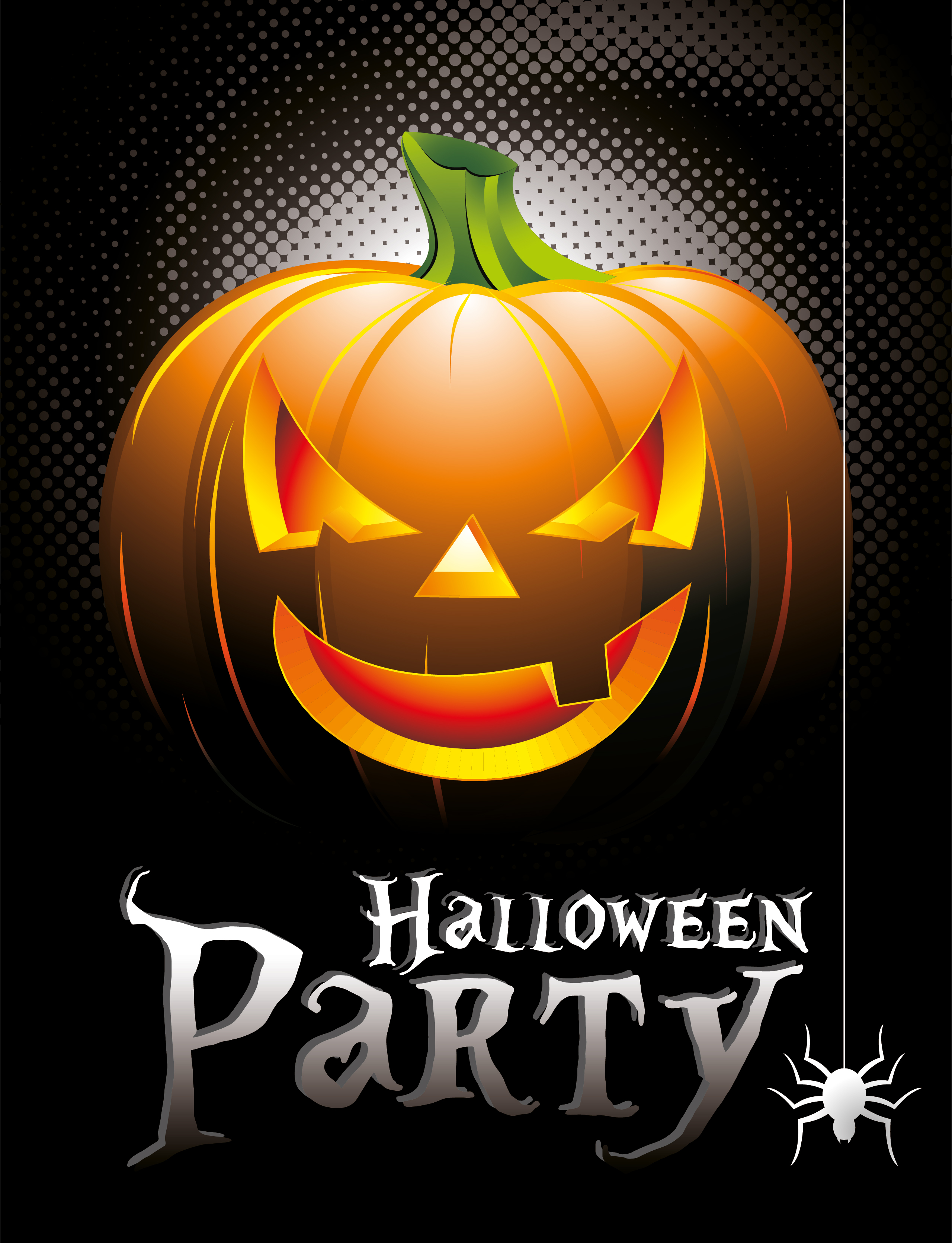 halloween party background with pumpkin vector