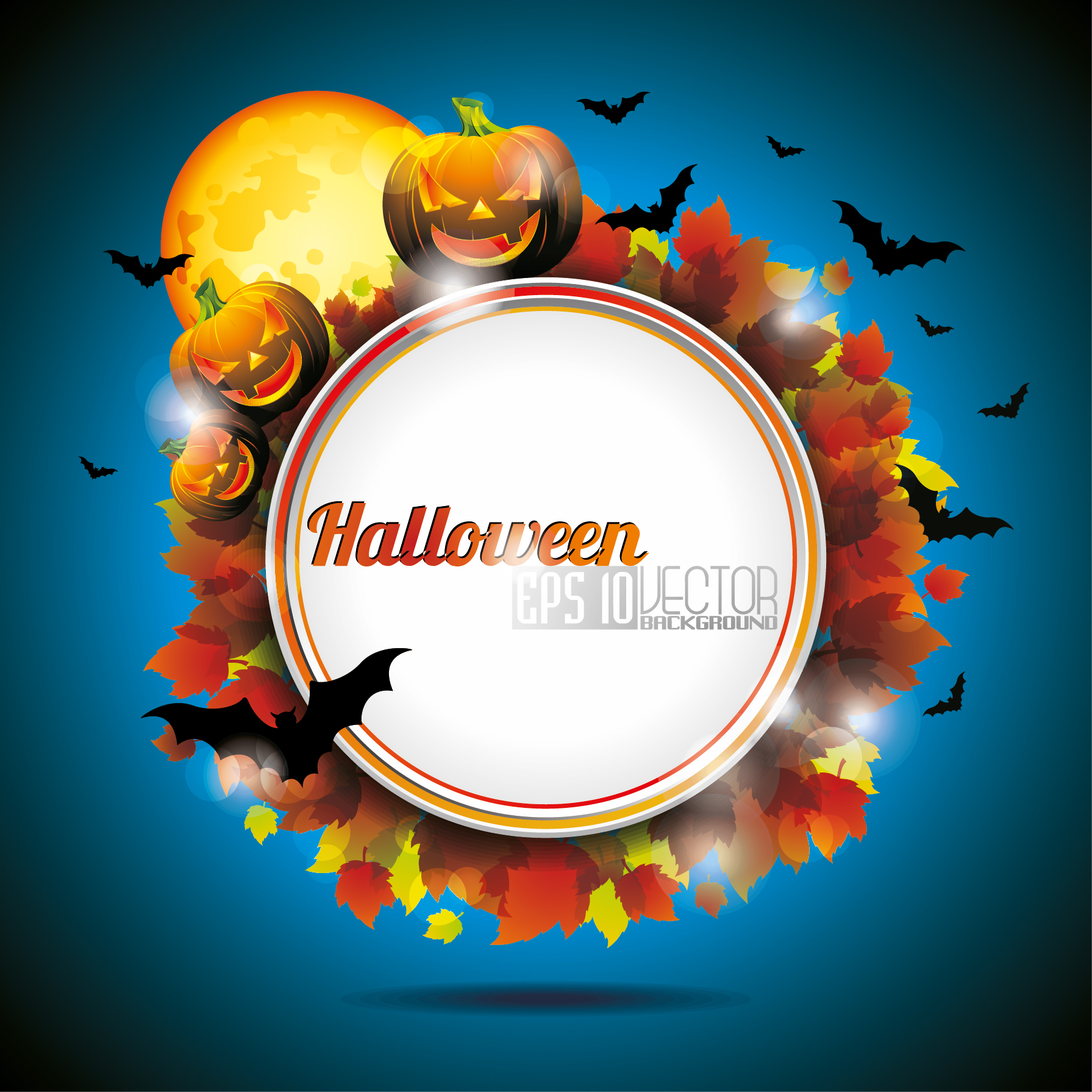 halloween party background with pumpkin vector