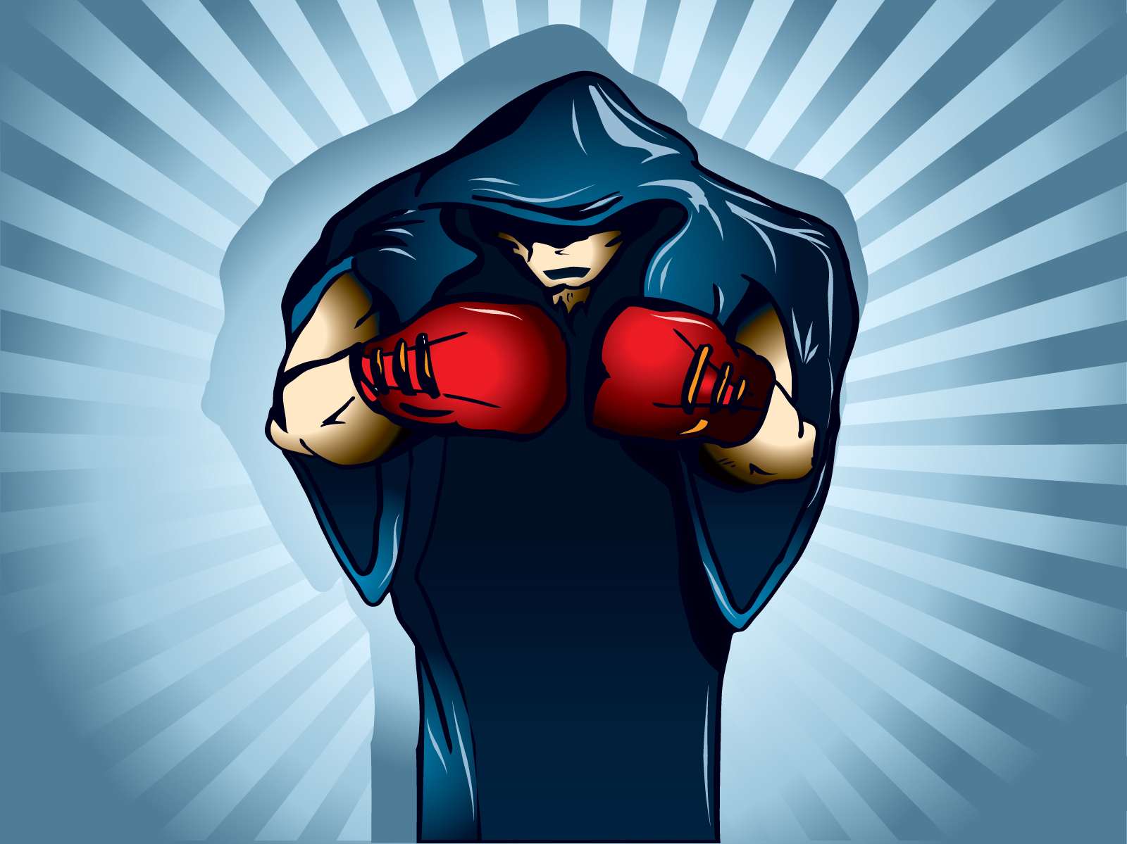 set of boxing design elements vector