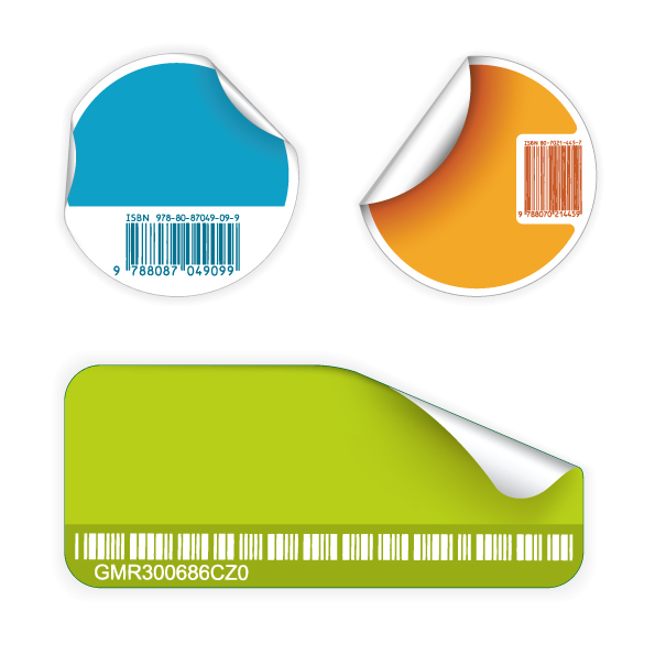 set of barcode with stickers vector