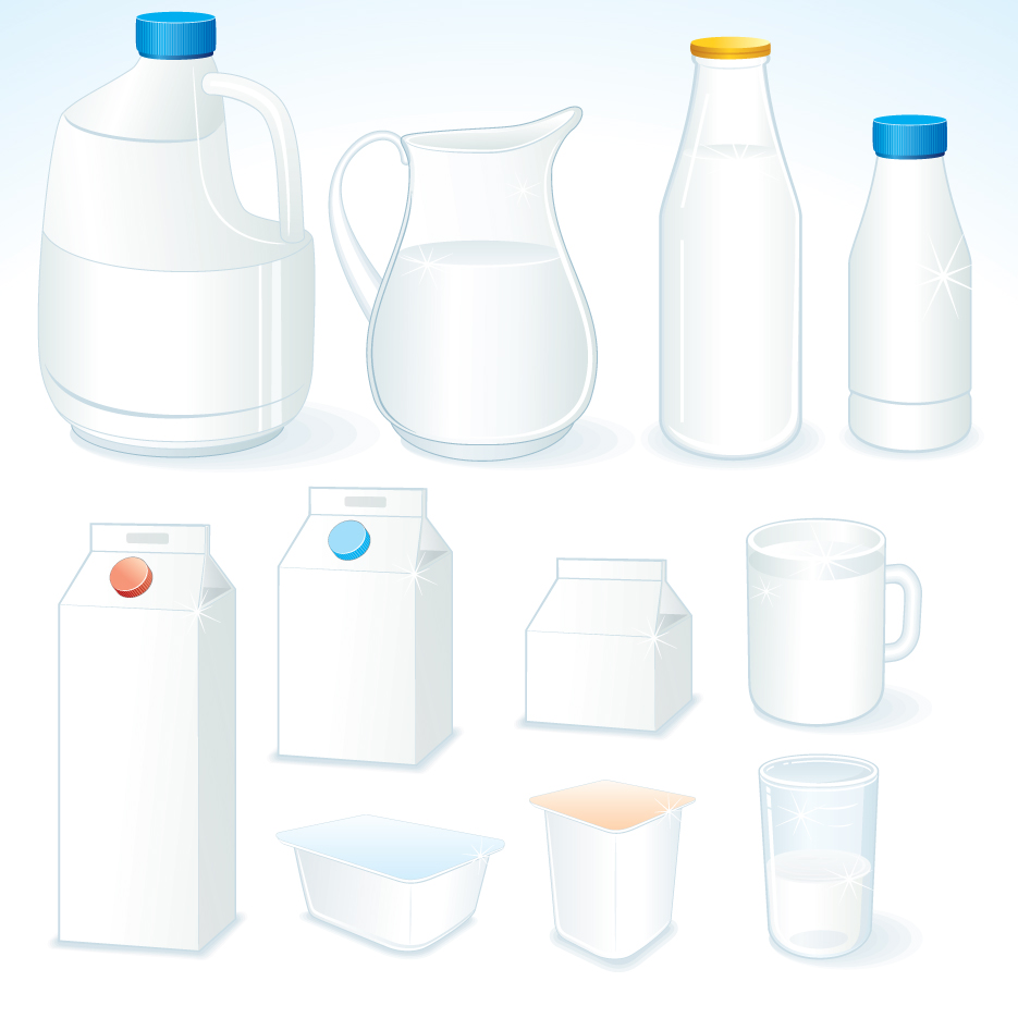 milk advertising theme design elements vector