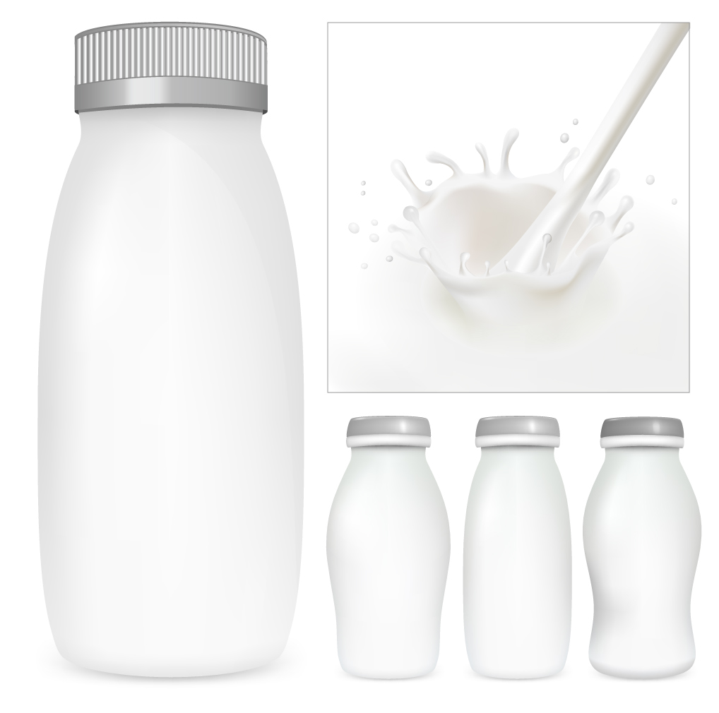 milk advertising theme design elements vector