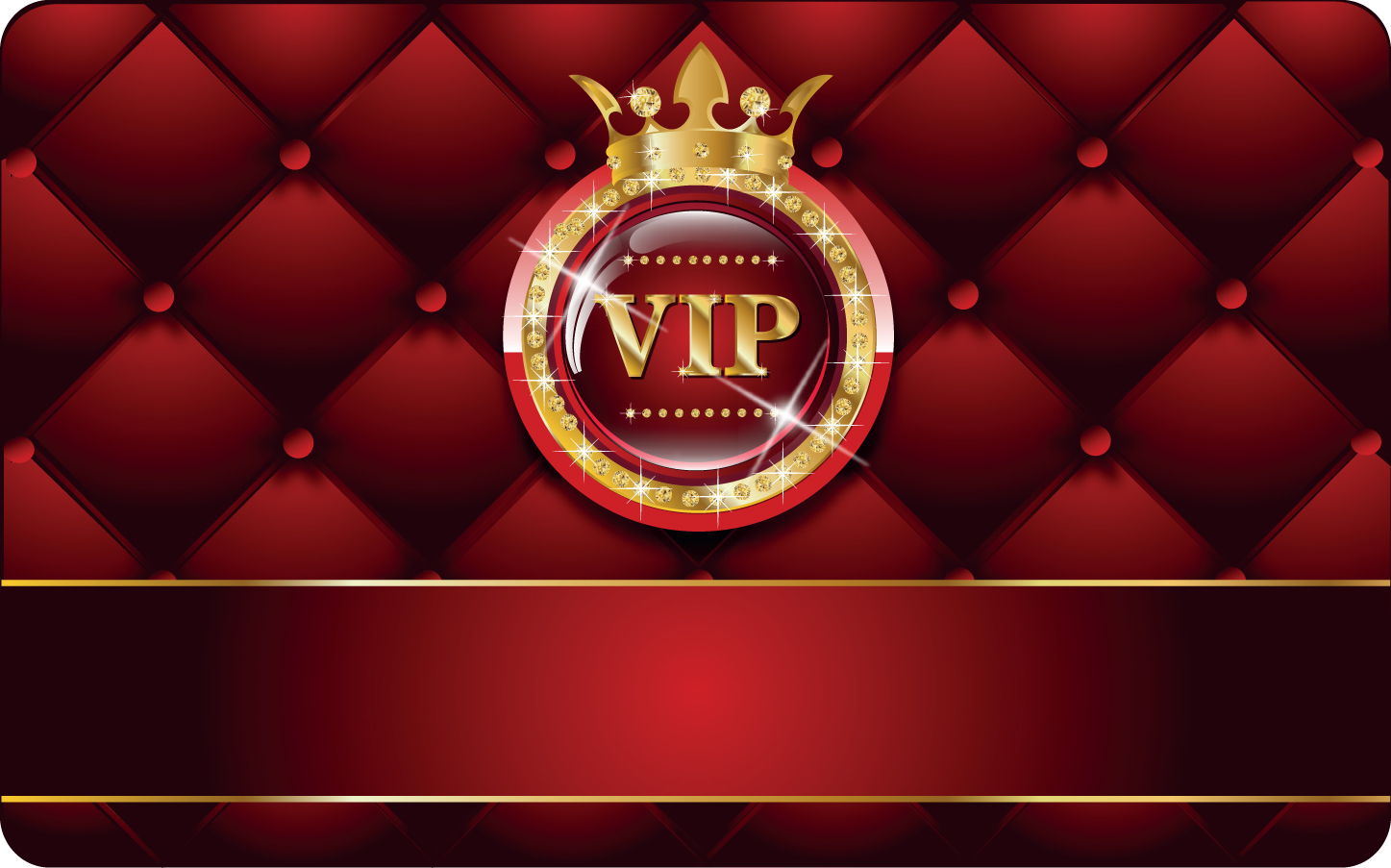 set of senior vip cards design vector