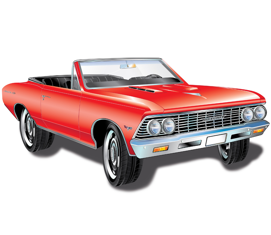 various color of retro cars vector