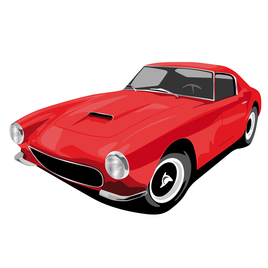 various color of retro cars vector