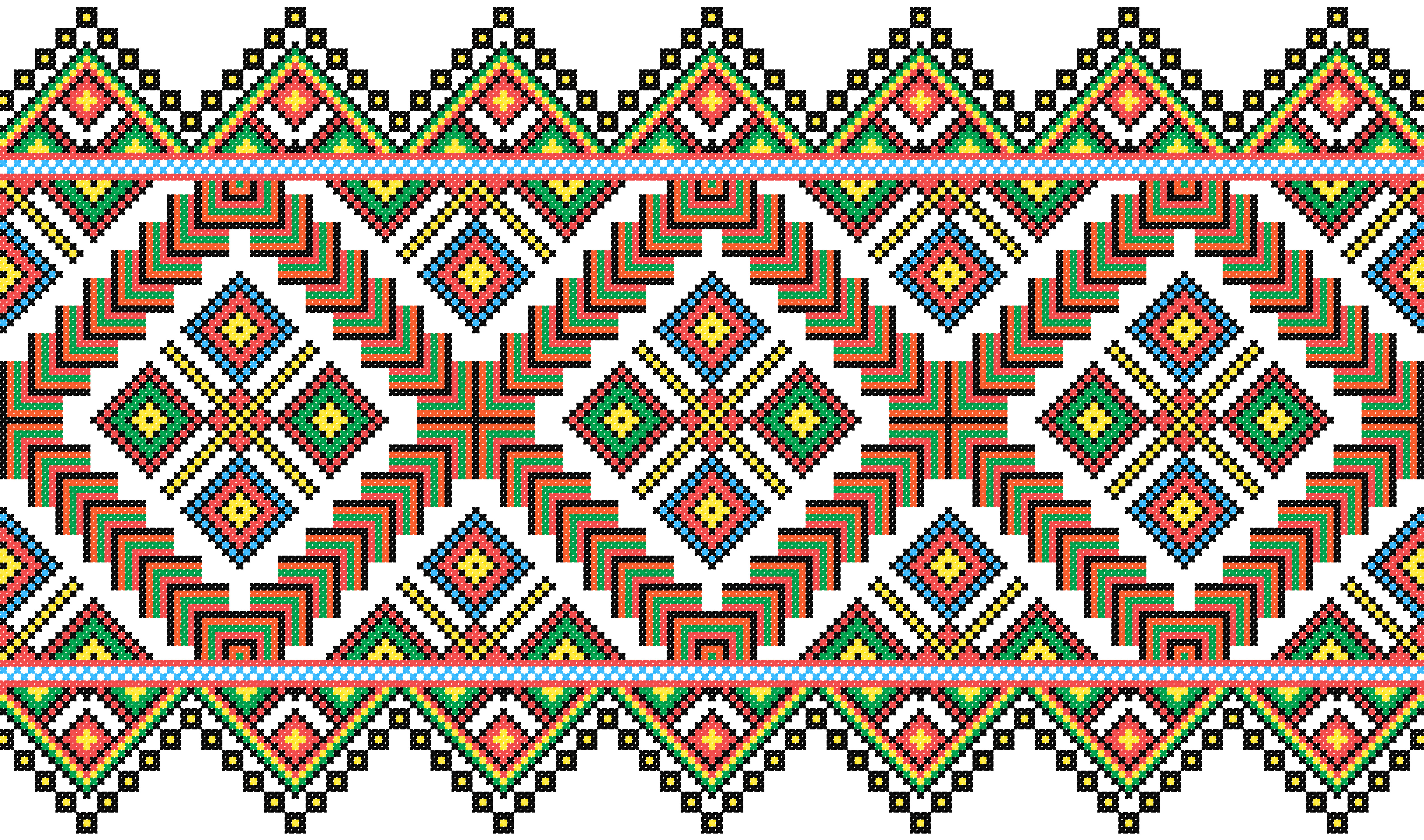 ukraine style fabric ornaments vector graphics