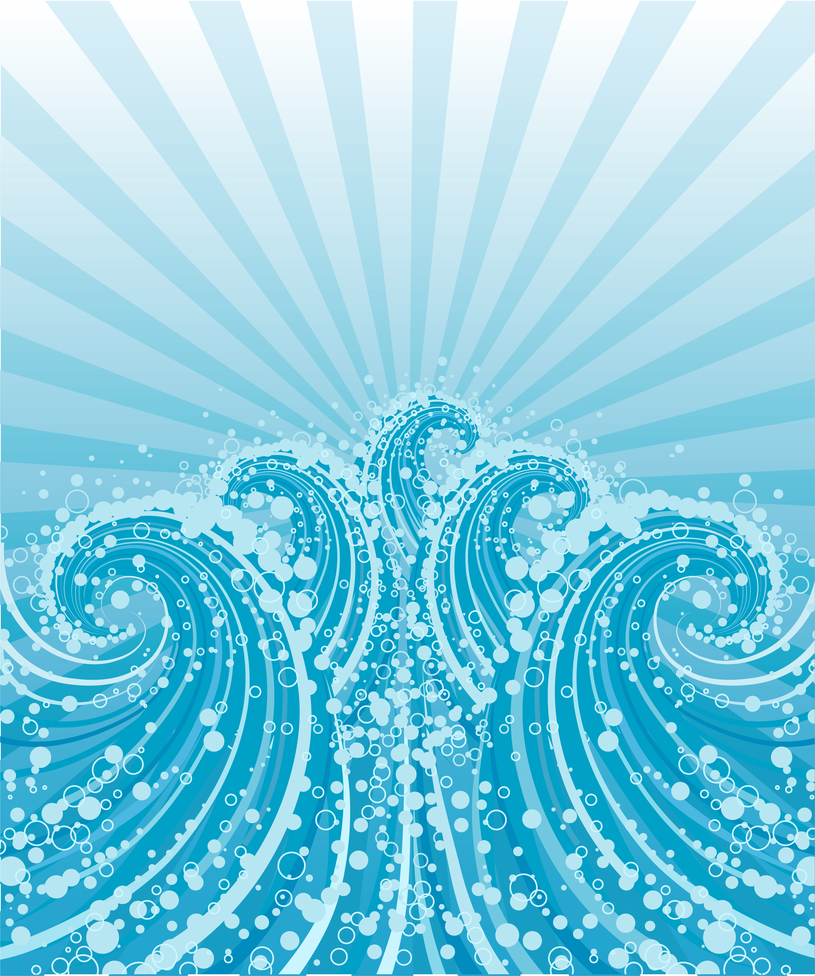 sea waves vector background set