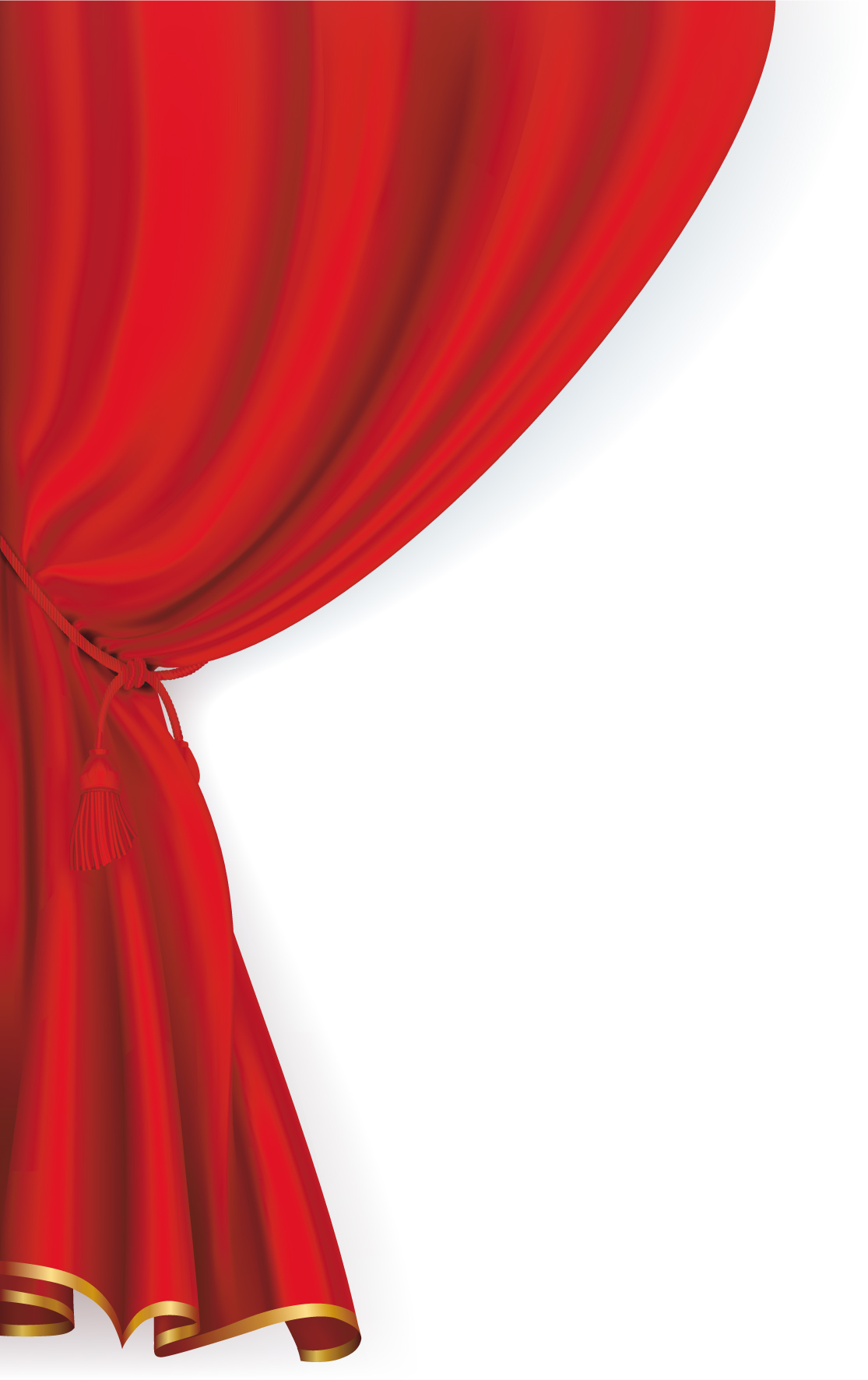 red stage curtain design vector graphic