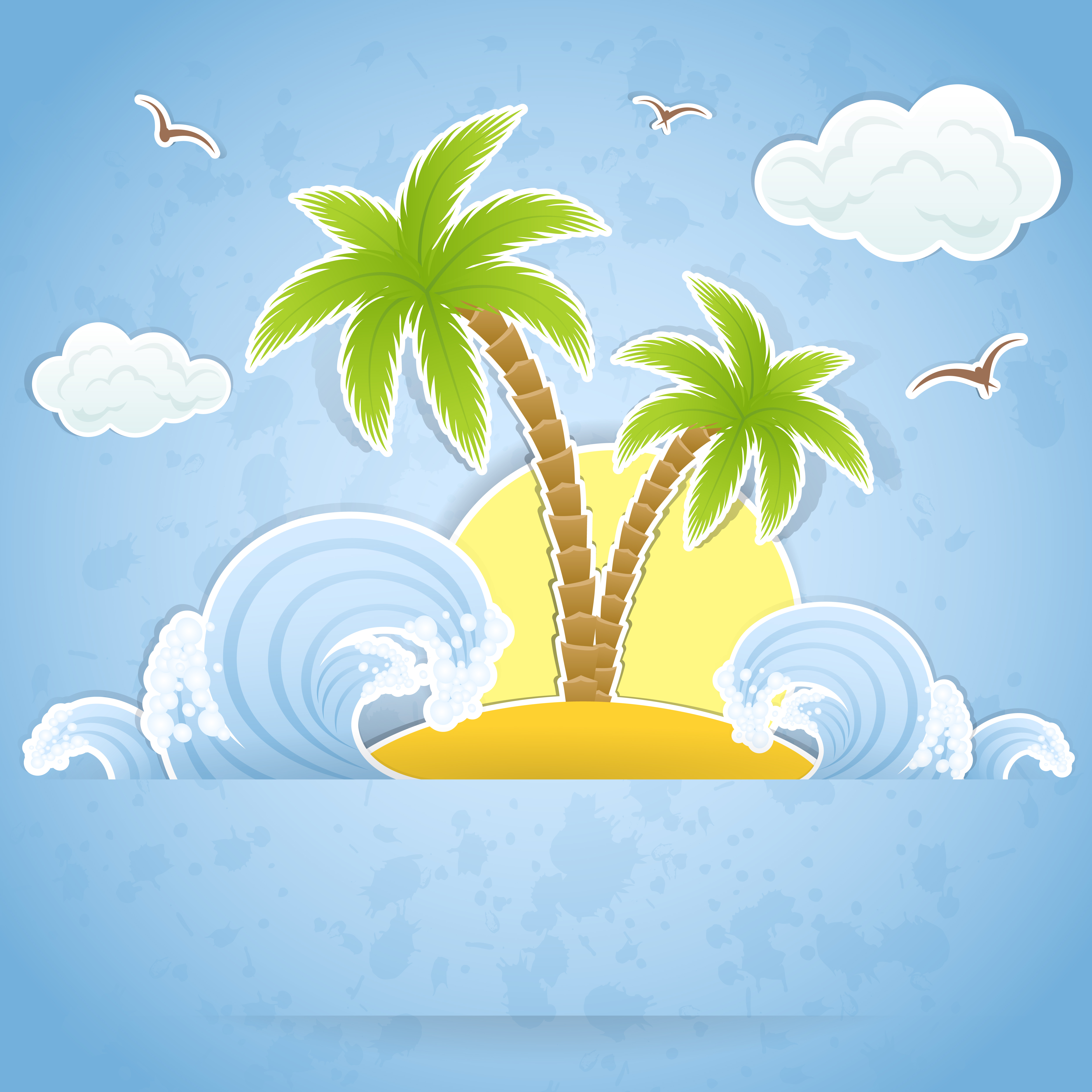 summer travel in tropical design elements vector